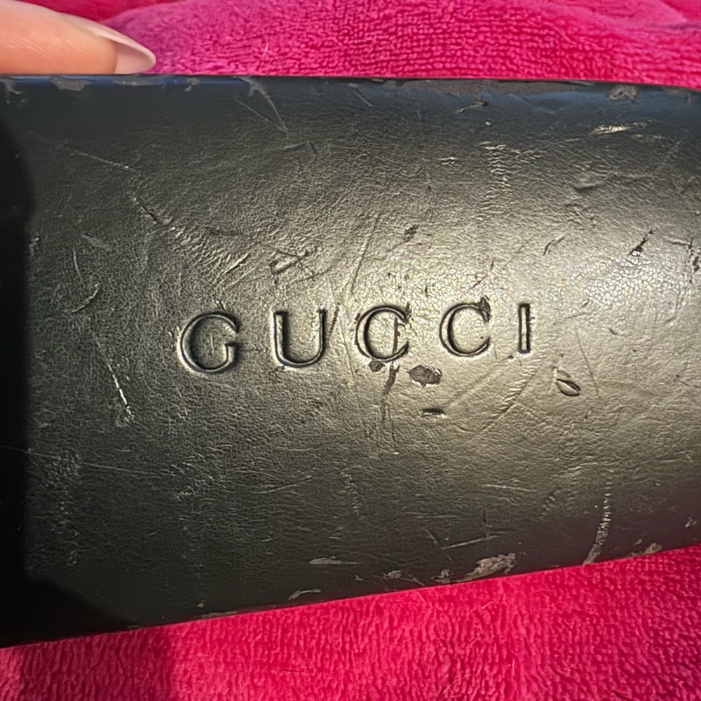 Gucci Black Leather Glasses Case